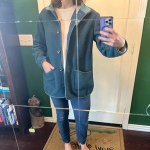 L.L.Bean Fleece Button up Jacket Medium Blue